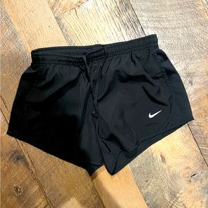 Girls black Nike shorts with elastic